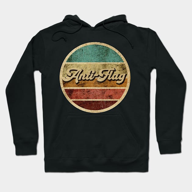 Tanatoraja, circle retro faded Anti-Flag Hoodie by TANATORAJA.WISATA